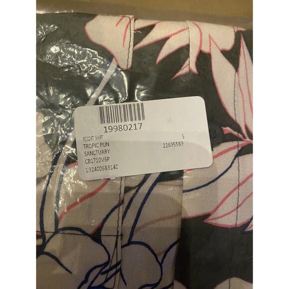 Sanctuary Resort Shirt, Tropic Punch, Size Small NWT Nordstrom Short Sleeves - Picture 6 of 8